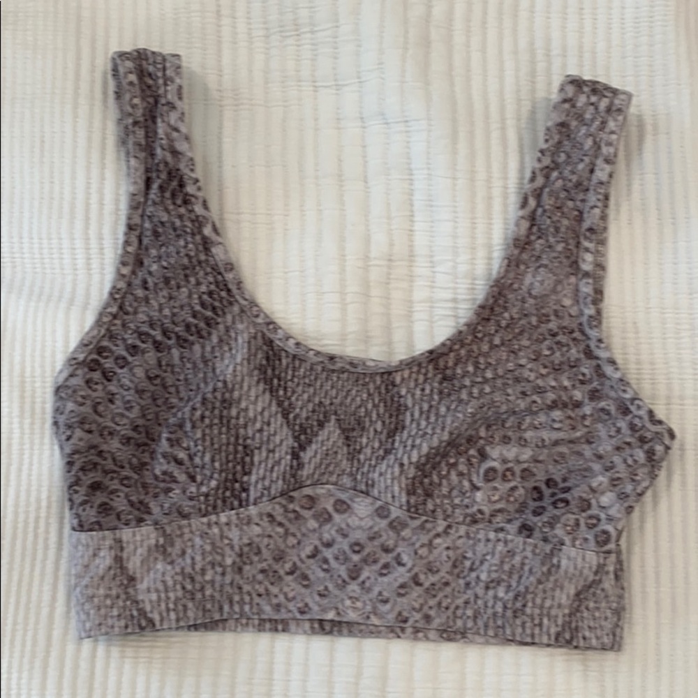 Varley Snake Print Bra, M